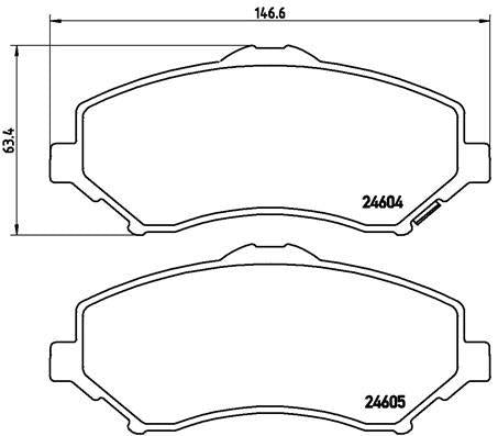Brembo P11025 Brake Pad Front (Fiat Freemont 3.6 4×4 2.0 JTD 11 -) — Brake Pads