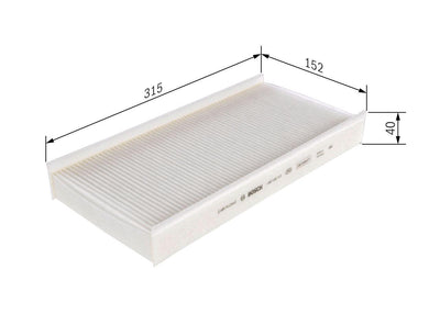 Bosch 1987432112 Cabin Air Filter P407 C5 II C6 04 /04 > — Air & Cabin Filters