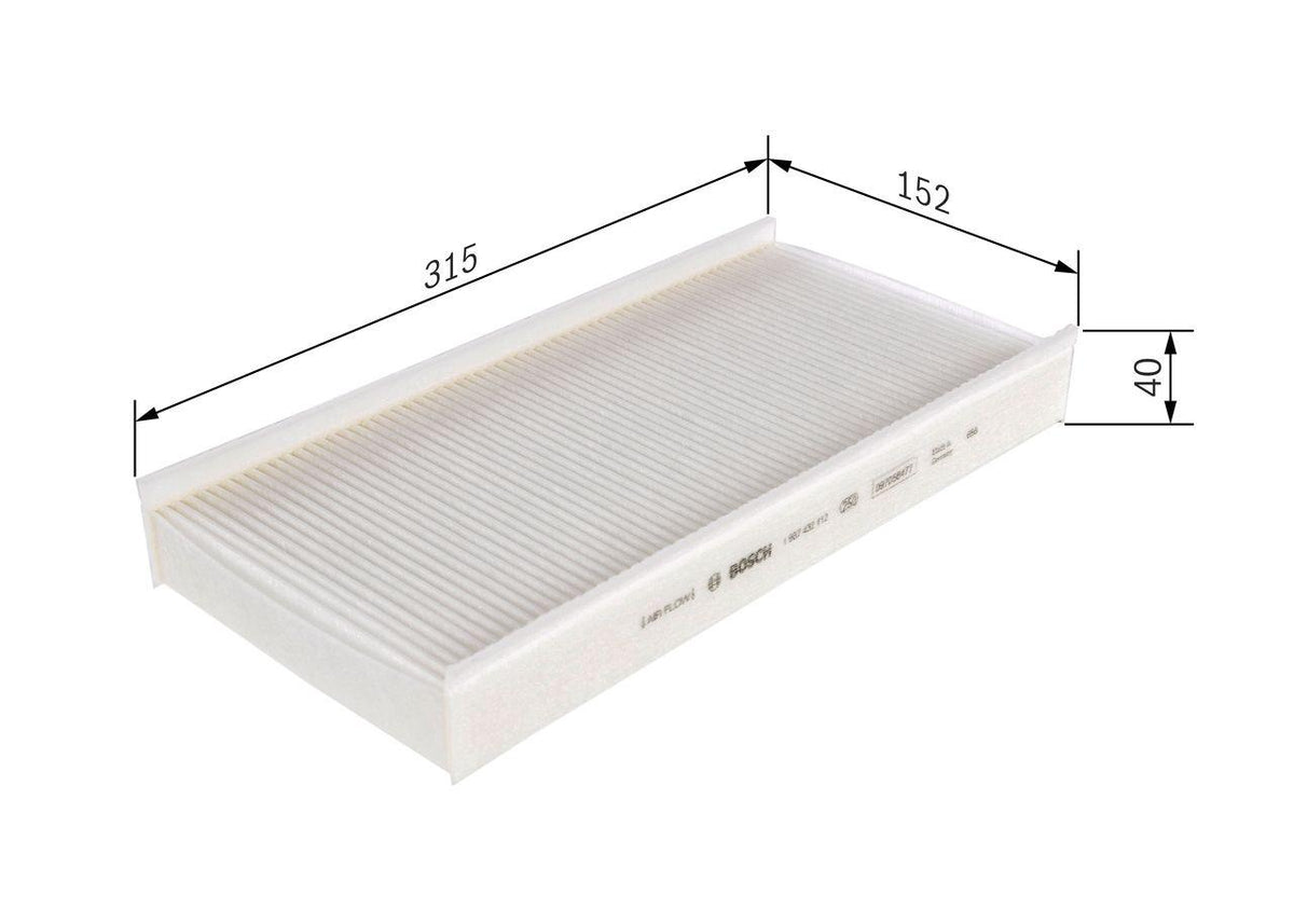 Bosch 1987432112 Cabin Air Filter P407 C5 II C6 04 /04 > — Air & Cabin Filters