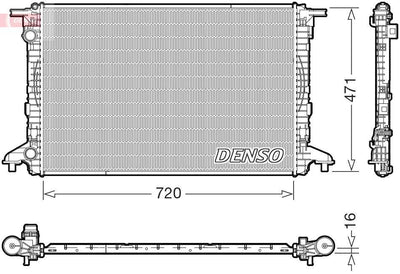 Denso DRM02049 Water Radiator (Audi A4 16-A5 17-A6 19 -) — Radiators & Fans