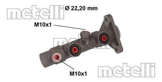 Metelli 05-0859 Brake Master Cylinder for Toyota Owners — Brake Hydraulics