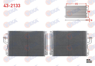 Veka 43-2133 A/C Condenser Hyundai Ix35 (Lm) 2.0 CRDi (Kore Uretımı) 2010