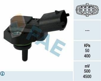FAE Turbo Pressure Sensor - 4-Pin Connector for Daf CF75, CF85 and 2 more models — Vehicle Sensors & Switches