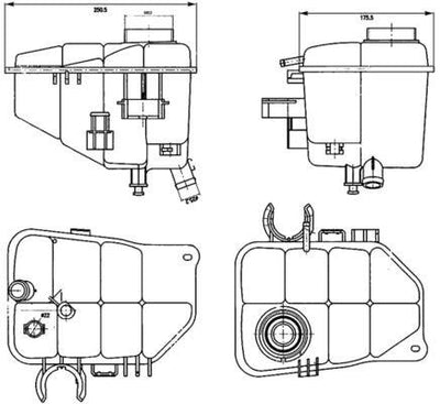 Mahle CRT126000S Coolant Expansion Tank W203-W209 C-Series CLK 00-07 + Sns — Hoses & Tanks