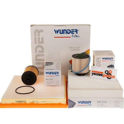 Wunder Opel Astra J 1.3 Diesel Scheduled Service Filter Set without Carbon Pollen — Maintenance & Service Kits