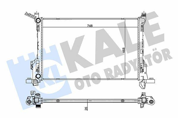 KALE Radiator 356320 for 14-Traffic 1.6 2.0Dci - High Performance Cooling — Radiators & Fans