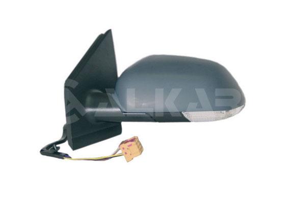 Alkar 6113111 Outer Rear View Mirror Left Electric Aspheric Heated Primed with Turn Signal 7 Pin — Tail, Signal & Reflectors