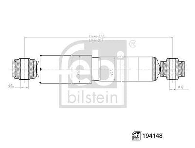 Febi Bilstein 194148 VW Caddy III 1.4/1.6/1.9/2.0 TDI 04-15 Rear Shock Absorber — Shocks & Struts