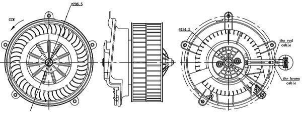 Mahle AB17000S Heater Motor BMW E65 66 67 02-09 — Heater & Blower