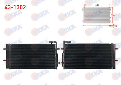 Veka 43-1302 A/C Condenser Audi Q3 (8U) 1.4 TFSI 2011 — Condensers & Evaporators