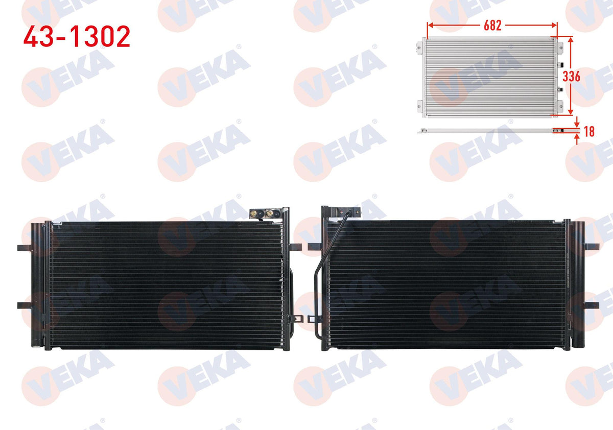 Veka 43-1302 A/C Condenser Audi Q3 (8U) 1.4 TFSI 2011 — Condensers & Evaporators