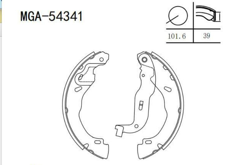 MGA 54341 Brake Pad Rear Brake Shoe Clio V Taliant 1.0 Sce B4d — Brake Cables & Hardware