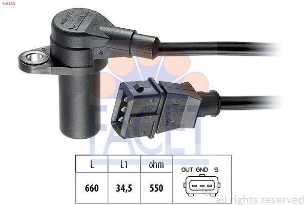Facet 9.0149 Crankshaft Speed Sensor Opel Astra F /Vectra A /Corsa B 1.4-1.6 8V