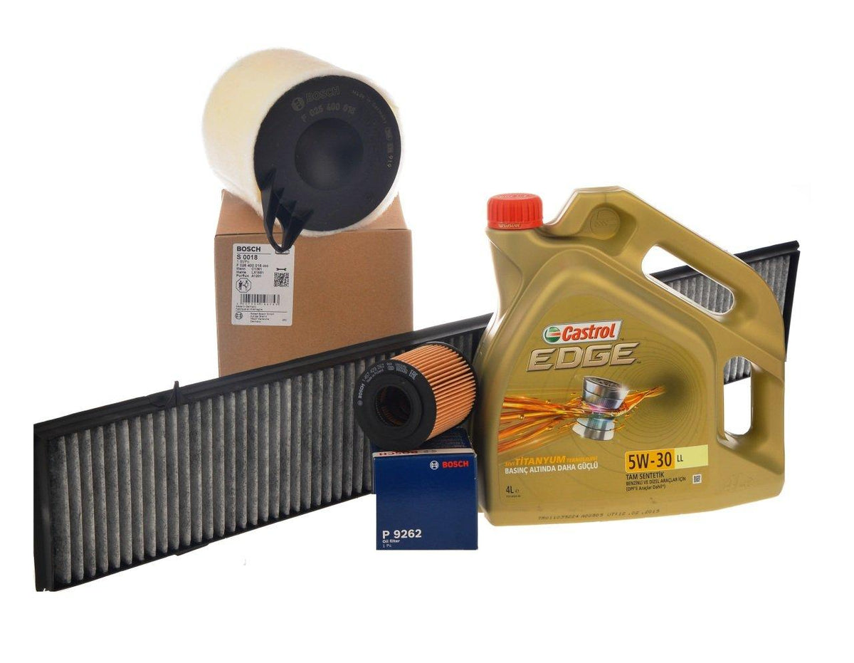 Bmw E87 Body 116i Scheduled Service Filter Set Bosch Castrol 5W30 Oil — Auto Parts Hall, Maintenance & Service Kits