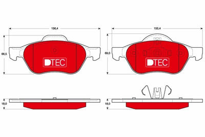 TRW GDB1687DTE Brake Pad Front Laguna II Megane II Scenic II — Brake Pads