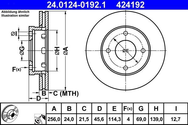 ATE 24.0124-0192.1 Brake Disc — Brake Rotors & Drums