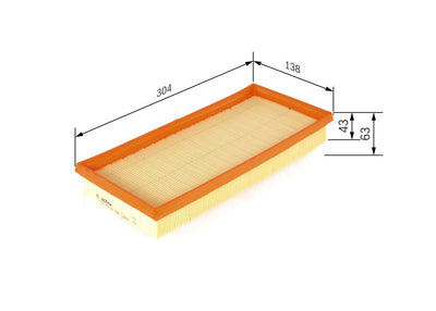 Bosch F026400140 Air Filter IQ Yaris Verso S Trezia 1.4 D-4D — Air & Cabin Filters