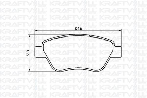 KRAFTVOLL 07010032 - Front Brake Pads for Fiat Bravo II, Fiorino and 3 more models