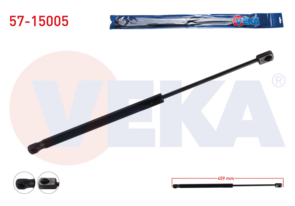 Veka 57-15005 Trunk Gas Strut 459mm / 380N Citroen C2 (Jm) 5 Door 2003-2009 — Support Rods & Struts