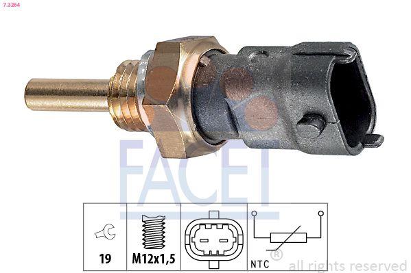 Facet 7.3264 Coolant Temperature Sender Fiat Doblo Linea Punto 16 | Ducato 2,0D 500L 500X Bravo II Doblo Freemont Linea