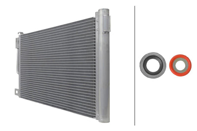 Hella 8FC366220-581 A/C Condenser Opel Corsa D /E 1.2 /1.4 — Condensers & Evaporators