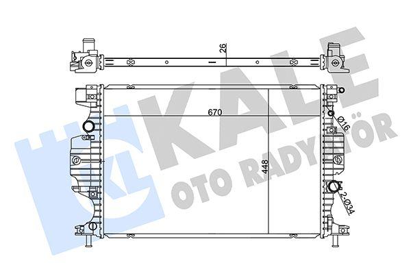 Kale 355895 Ford Mondeo 2014-2018 Models 1.5 Ecoboost Su Radiator — Radiators & Fans