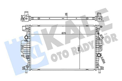 Kale 355895 Ford Mondeo 2014-2018 Models 1.5 Ecoboost Water Radiator — Radiators & Fans