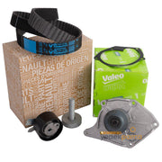 Timing kit for Renault Symbol 2006-2008, Valeo timing kit close up, Complete set of Renault Symbol timing components Valeo Timing Kit for Renault Symbol 2006-2008 1.5 dCi Euro 4 - Perfect Fit for Car Owners and Mechanics Renault Symbol 2006-2008 Timing Kit - Valeo renault-symbol, timing-kit, valeo, car-parts, engine-parts, car-maintenance, mechanics, auto-repair, timing-belt, ai-generated