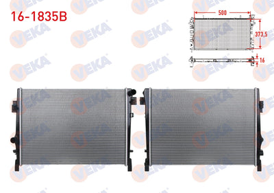 Veka 16-1835B Water Radiator Brazing Fiat Freemont (Jf) 2.0 Mjt A-T / M-T Ac + /-2011 — Radiators & Fans