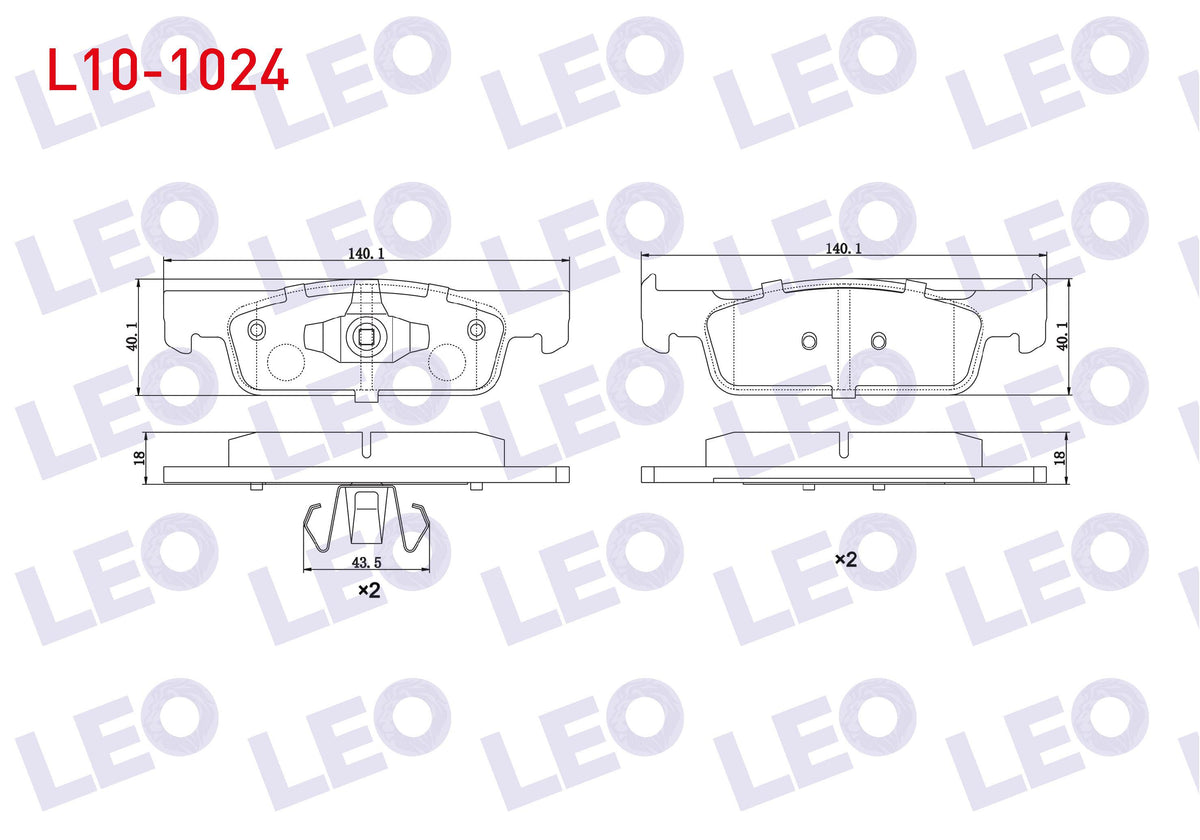 LEO L10-1024 Brake Pad Front Renault Symbol III (Jz0 / 1) 1.5 dCi 16 Rim 2012-/ Clio IV 1.5 dCi 75 Hp 2012-/ Cli — Brake Pads