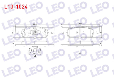 LEO L10-1024 Brake Pad Front Renault Symbol III (Jz0 / 1) 1.5 dCi 16 Rim 2012-/ Clio IV 1.5 dCi 75 Hp 2012-/ Cli — Brake Pads