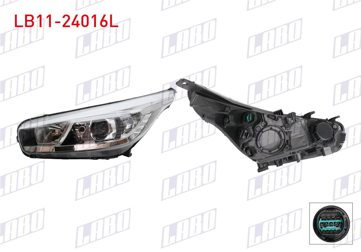 LABO LB11-24016L Headlight Left without LED Kia Ceed 2012-2018 Hb — Headlights
