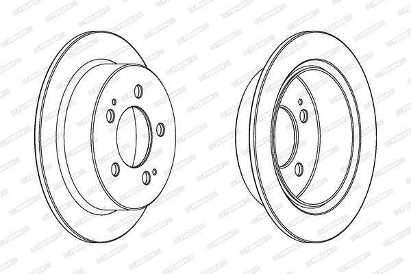 Ferodo DDF1753C Brake Disc Rear Actyon Kyron Rexton 2.0Xdi 07 / 05 / 02
