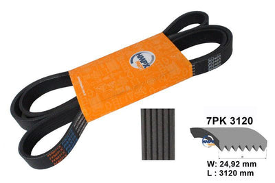 HİMPEKS 7PK 3120 Fan Belt (+ Ac) Transit 12 > 2.2 TDCi 155Ps Rwd