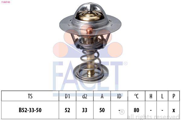 Facet 78674S Thermostat 88°C Peugeot 107/108 384F Euro 4 10- Yaris/Sirion/Aygo/C1 — Water Pump & Thermostat