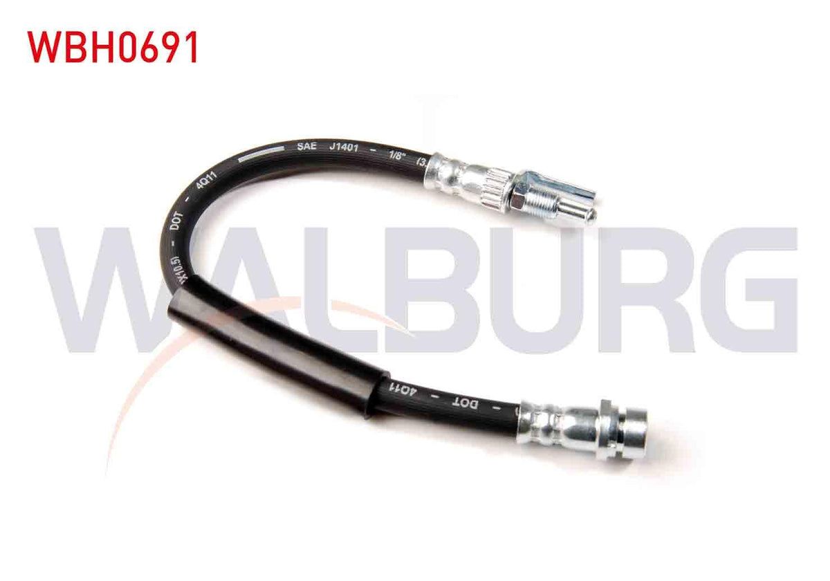 WALBURG WBH0691 Brake Hose Front Left-Right 330mm Ford Transit 2014-| Set of 2 — Brake Hydraulics