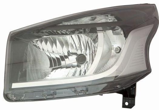 DEPO Right Headlight - Black for Renault Traffic 2014 — Headlights