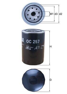 Mahle OC257 Oil Filter VW Passat 96-00 Audi A4 95-01 A6 97-01 1.9 TDI — Oil Filters