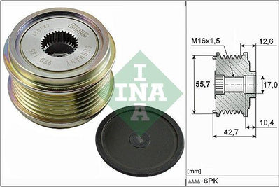 INA 535027610 Alternator Pulley A4 A5 A6 A7 A8 Touareg Macan — Starting & Charging
