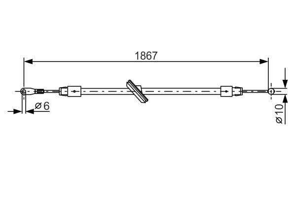 BOSCH Handbrake Cable for Crafter Sprinter - Cable — Brake Cables & Hardware