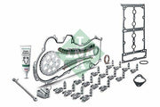 ina chain set kmp 04 complete set, ina pulley, pusher, gasket, and seal INA 560000310 Chain Set KMP 04 - Includes Pulley, Pusher, Gasket & Seal for Astra J and Corsa D INA Chain Set KMP 04 - Compatible with Astra J and Corsa D ina, chain-set, car-parts, astra-j, corsa-d, maintenance, mechanics, car-enthusiasts, automotive-repair, ai-generated