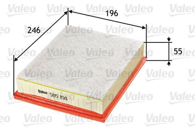 Valeo 585158 Air Filter (Renault Laguna III 1.5 dCi 2.0 dCi / Latitude) — Air & Cabin Filters