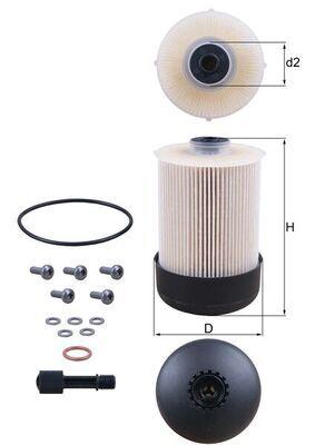 Mahle KX338-22D Diesel Filter Talento Traffic III Master III Vivaro B Movano B Nv400 1.6 2.3 dCi 10- — Fuel Delivery