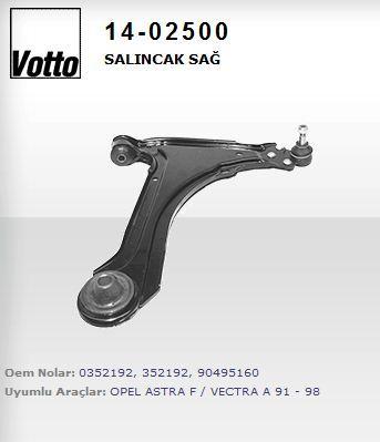 Votto 14-02500 14.02500 /Control Arm Right (Opel: Astra F 1998 > 2002 /Vectra A 1988 > 1995) — Control Arms & Ball Joints