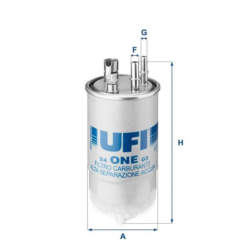 UFI Diesel Filter - Compatible with Meriva 1.3D Z13DT — Fuel Delivery
