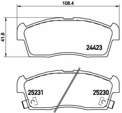 BREMBO Brake Pads Rear - High-Performance for Hyundai i10 (2008-2012) and Kia Picanto (2004-2010)