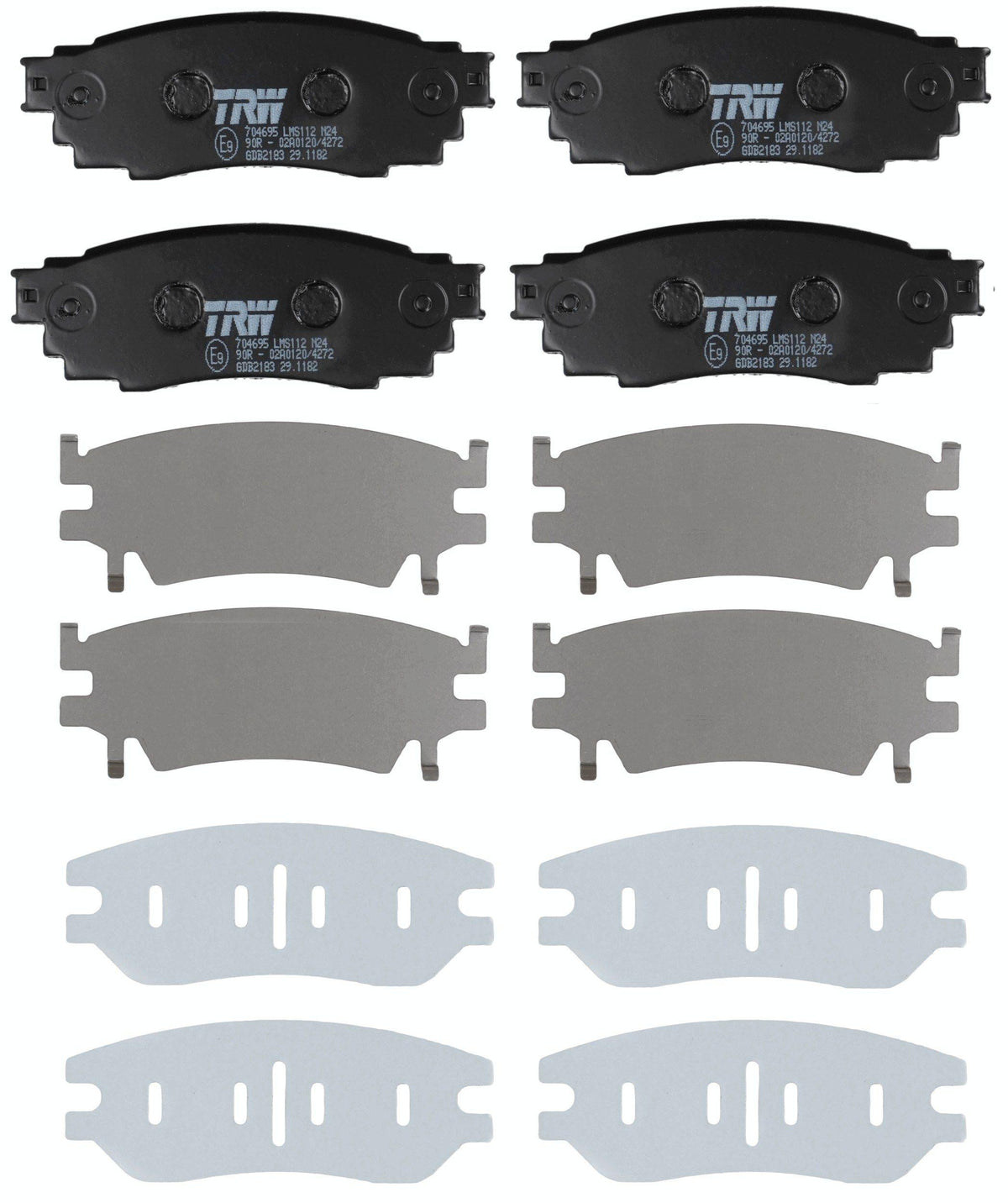 TRW GDB2183 Brake Pad Brake Rear Toyota C-Hr 1.2 1.8 Hybrid 2016- — Brake Pads