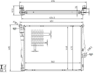 MGA 80507 Water Radiator Brazing (BMW E46 Automatic) — Radiators & Fans