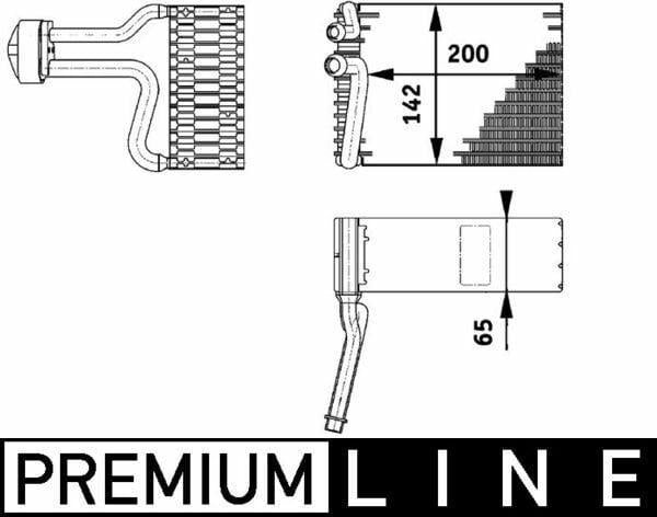 BEHR AE66000P Evaporator 639 - Vehicle Cooling System — Mahle, Condensers & Evaporators