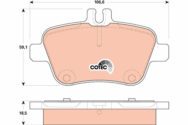 TRW GDB1920 Brake Pad Rear Mercedes-Benz A/B W176 W246 W117 X156 R172 11-19 — Brake Pads